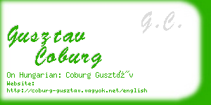 gusztav coburg business card